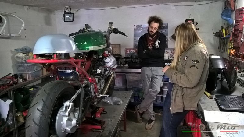 Nico Dragoni e il la Moto Guzzi V11