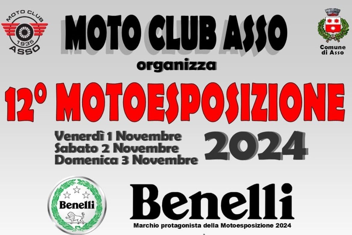 Nella elegante cornice della Sala consiliare del Palazzo comunale di Asso si terrà da Venerdì 1° a Domenica 3 Novembre 2024 la consueta manifestazione giunta alla 12° edizione