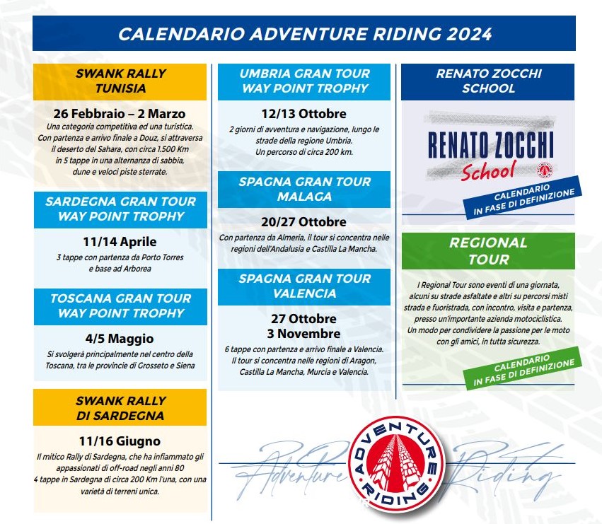 Calendario eventi Adventure Riding 2024 Calendario eventi Adventure Riding 2024
