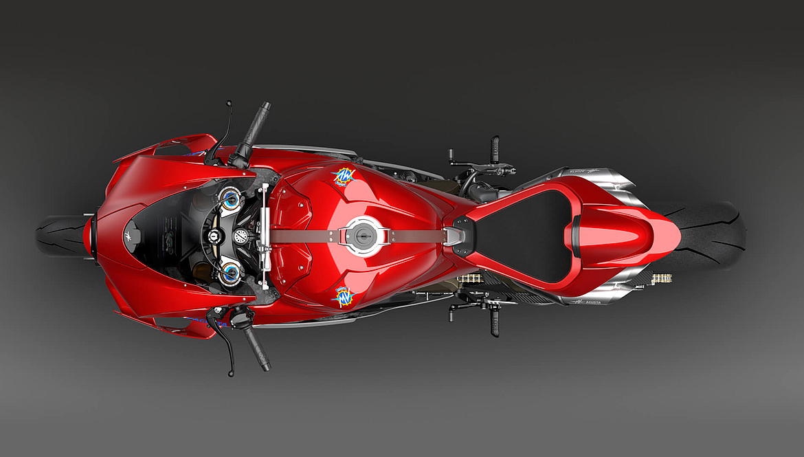 Vista dall'alto MV Agusta Superveloce 1000 Vista dall'alto MV Agusta Superveloce 1000