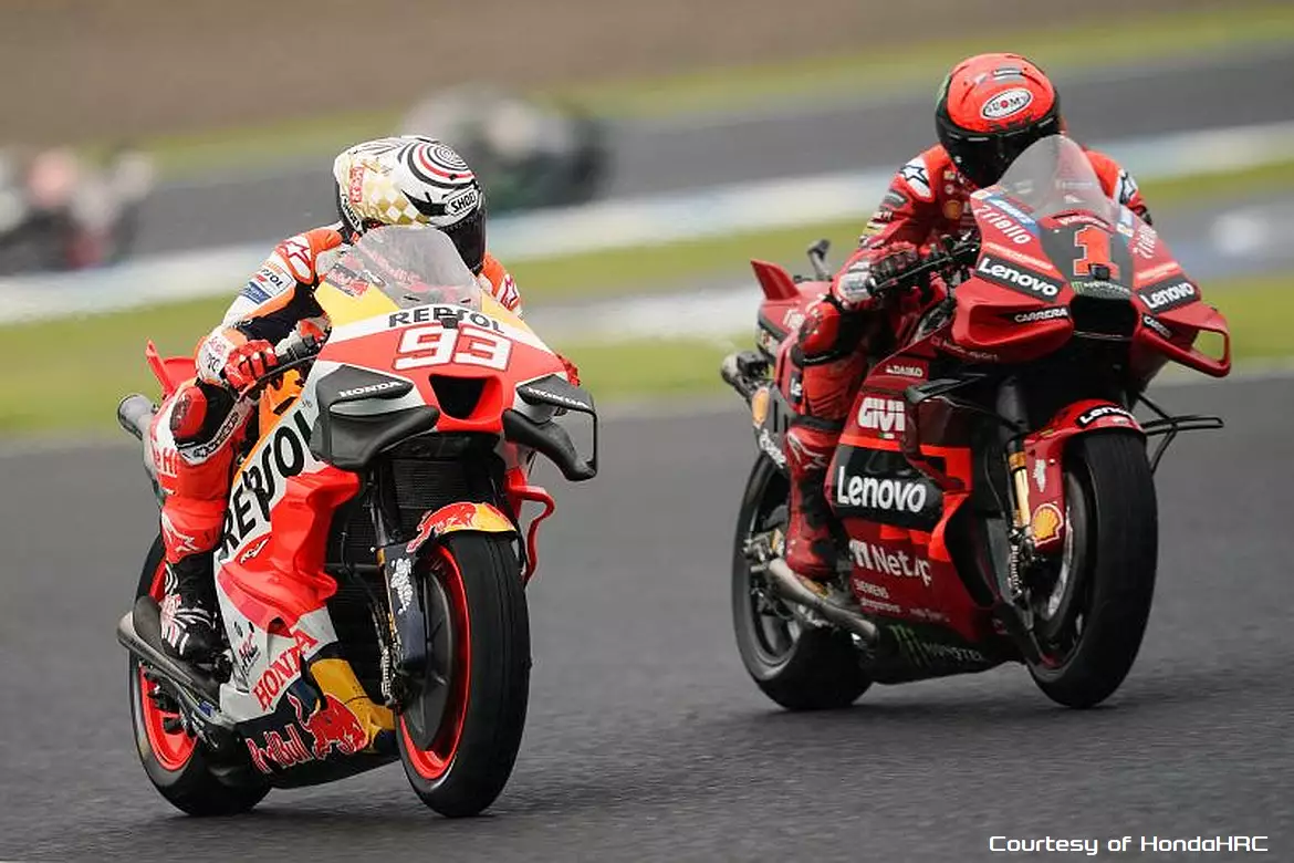 Bagnaia contro Marquez a Motegi Bagnaia contro Marquez a Motegi